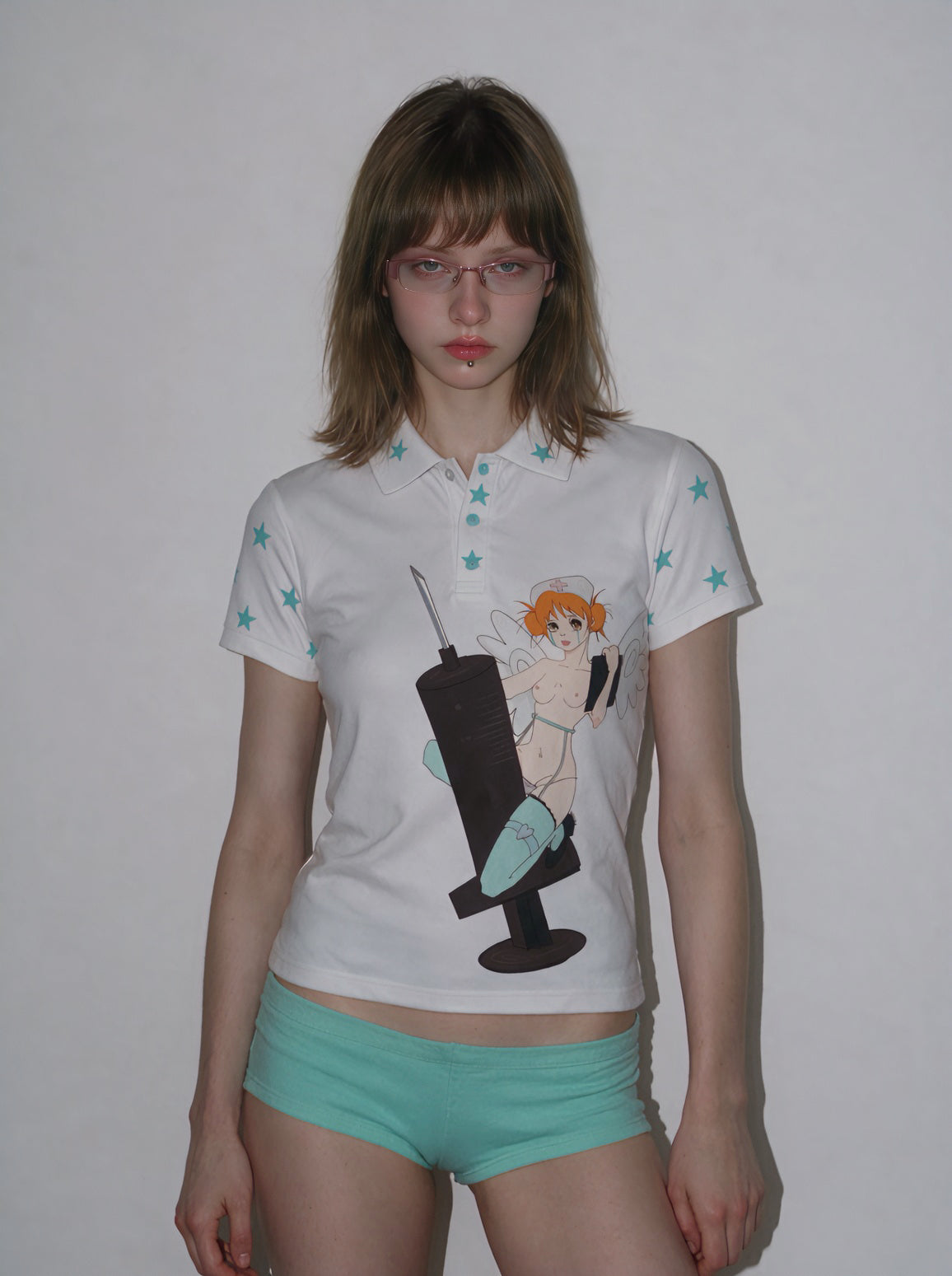 "Rx Angel" Polo Shirt - White